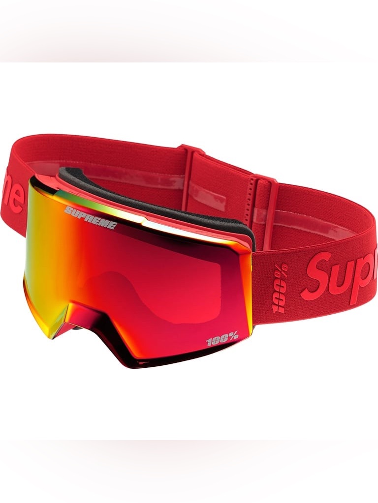 Supreme 100% Norg Goggles Red Nyc Ski Snowboard Hiper Lens Technology Fw25